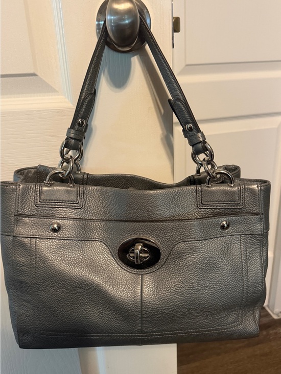 Coach Handbags - Classic Gray Leather Tote Bag